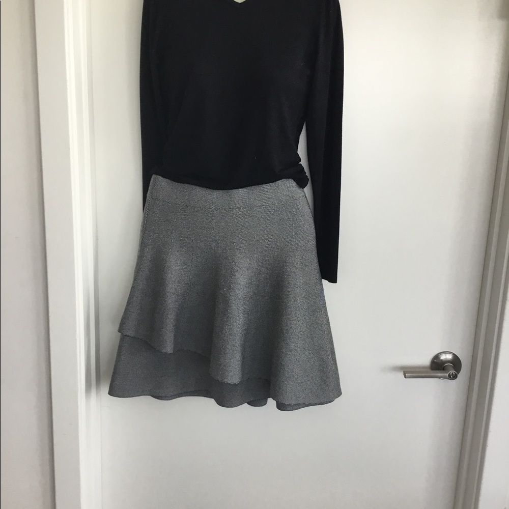 Zara Basic Collection Gray Double Layer Skirt Siz… - image 5